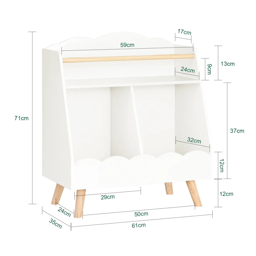 SoBuy Bibliotecă copii 61x35x71cm KMB100-K-W