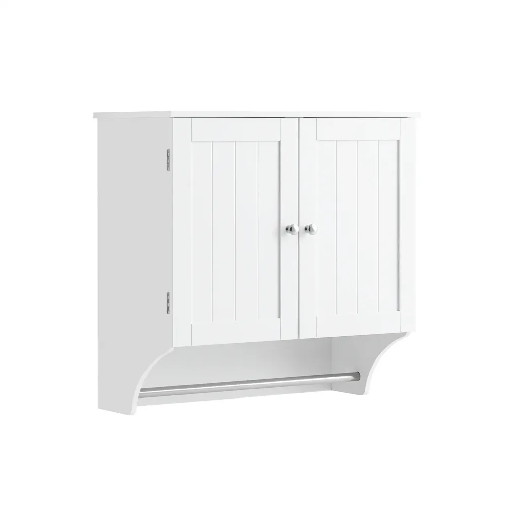 SoBuy BZR84-W Dulap de baie suspendat cu raft, design care economisește spațiu, cadouri reglabile, 60x30x60 cm, pentru băi...