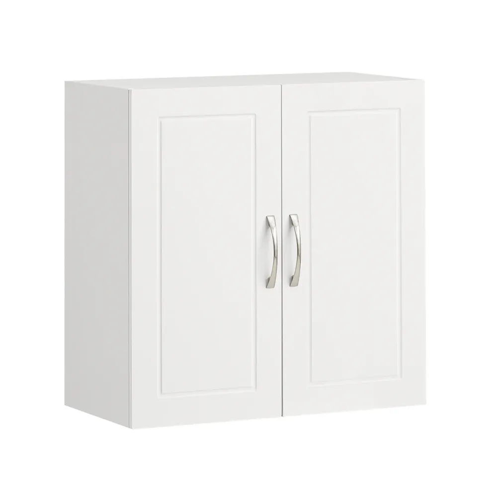 SoBuy FRG231-W Dulap de perete baie Dulap de perete pentru bucătărie cu două uși alb L60*D30*H60 cm