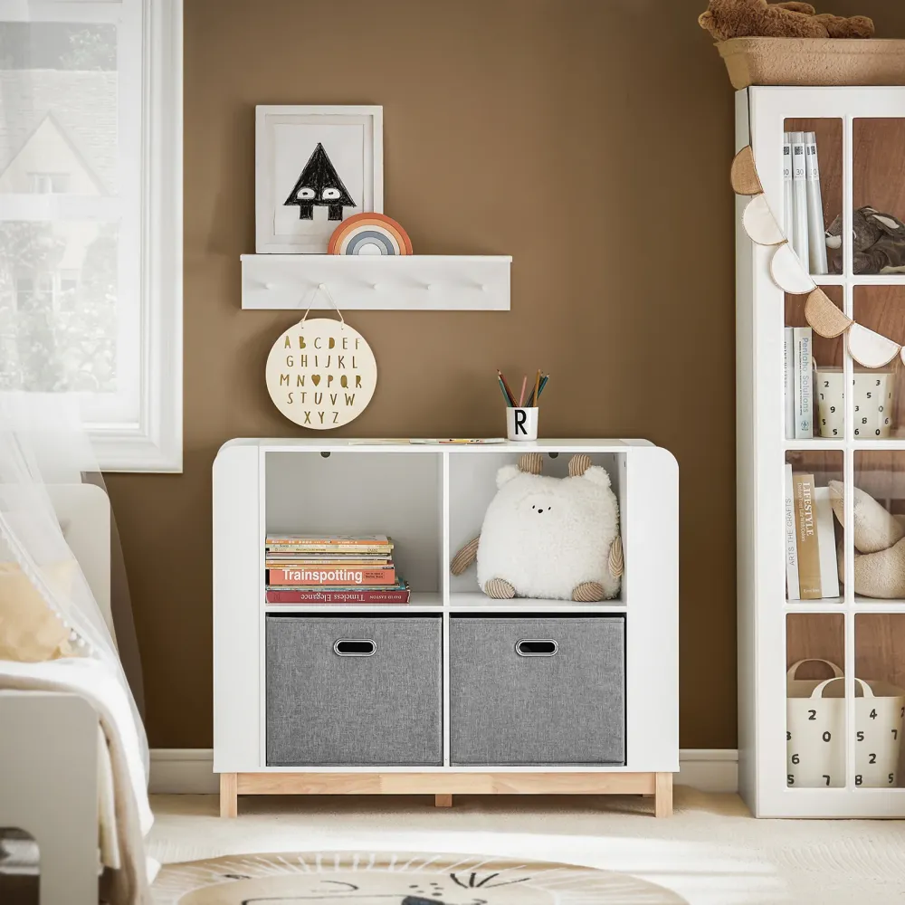 SoBuy Raft biblioteca pentru copii 100x35x80cm KMB85-W