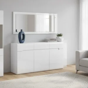 Mobilier living AZTECA TRIO, alb, PAL, 2 piese