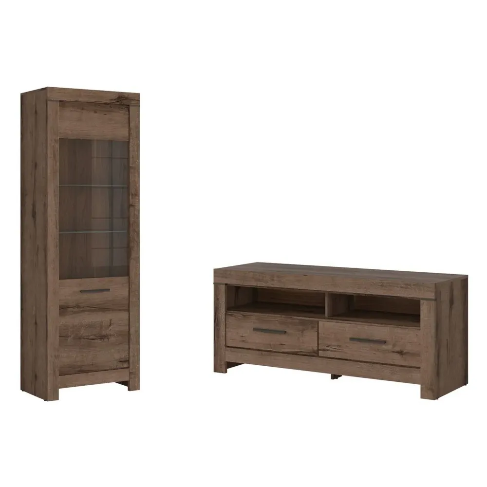 Mobilier living BALIN, stejar, PAL, 2 piese