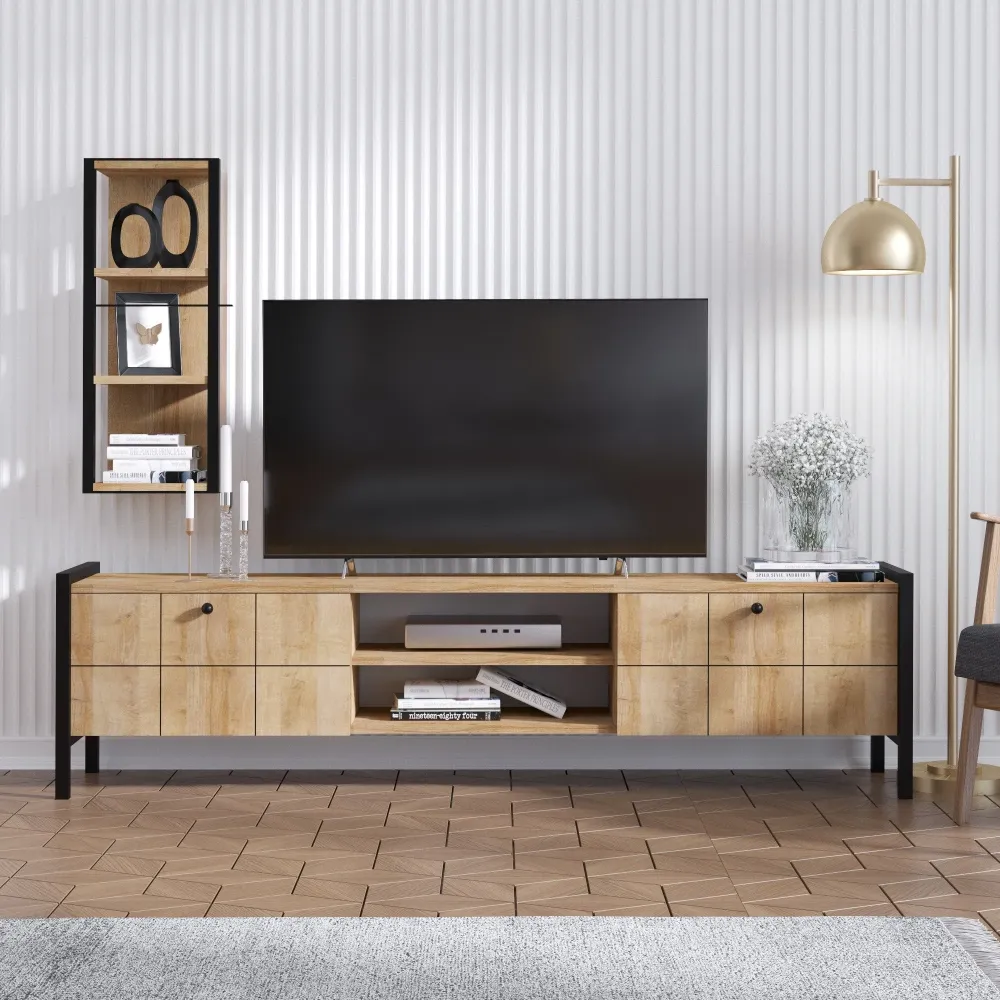 Set Living Paola, din PAL melaminat, 180x34x45 cm