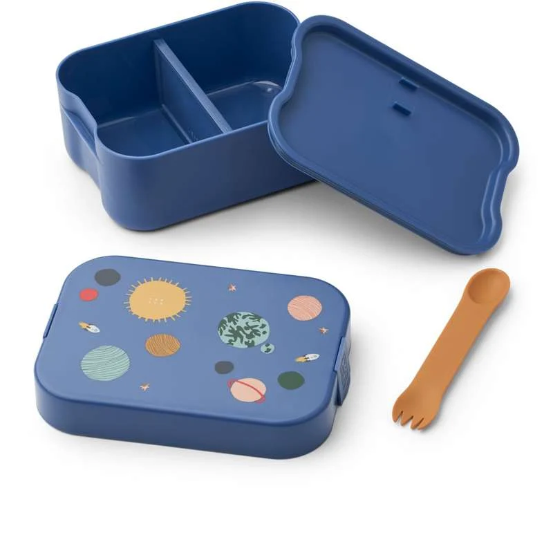Liewood Kamil Lunchbox - Universe/Classic Navy Measurement Marks