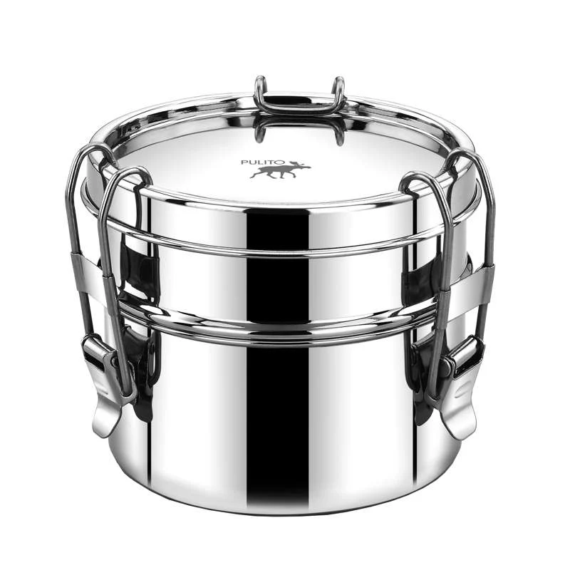 Pulito PureLunchBox Cutie de prânz - Chromed inoxidabil - Etanș - Bento