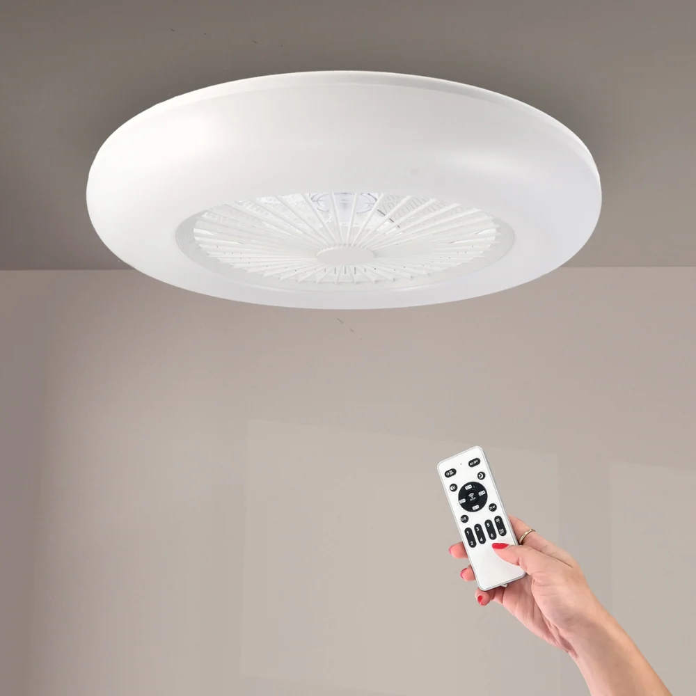 Plafoniera LED CCT Aero cu Ventilator, 6 viteze, timer, telecomanda