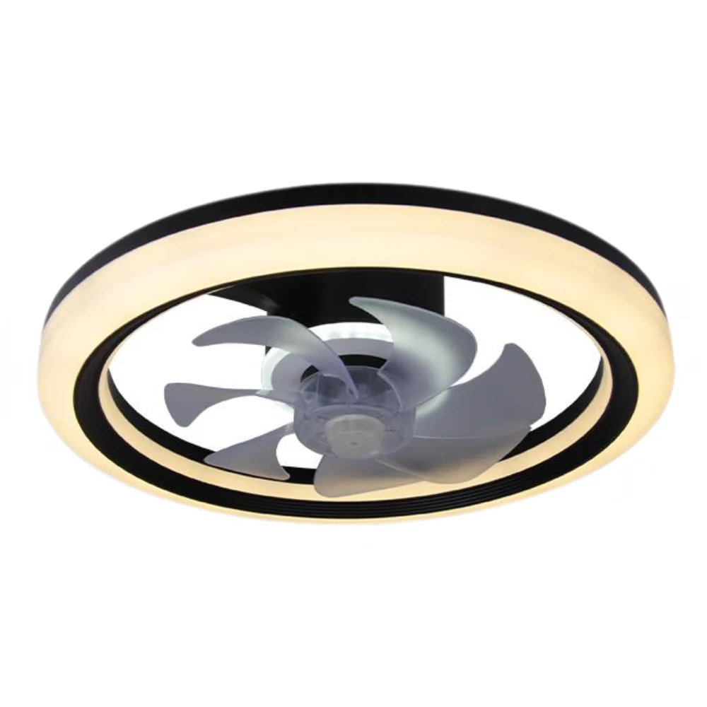 Plafoniera LED cu Ventilator, 45W, CCT, 4200 lm, Negru