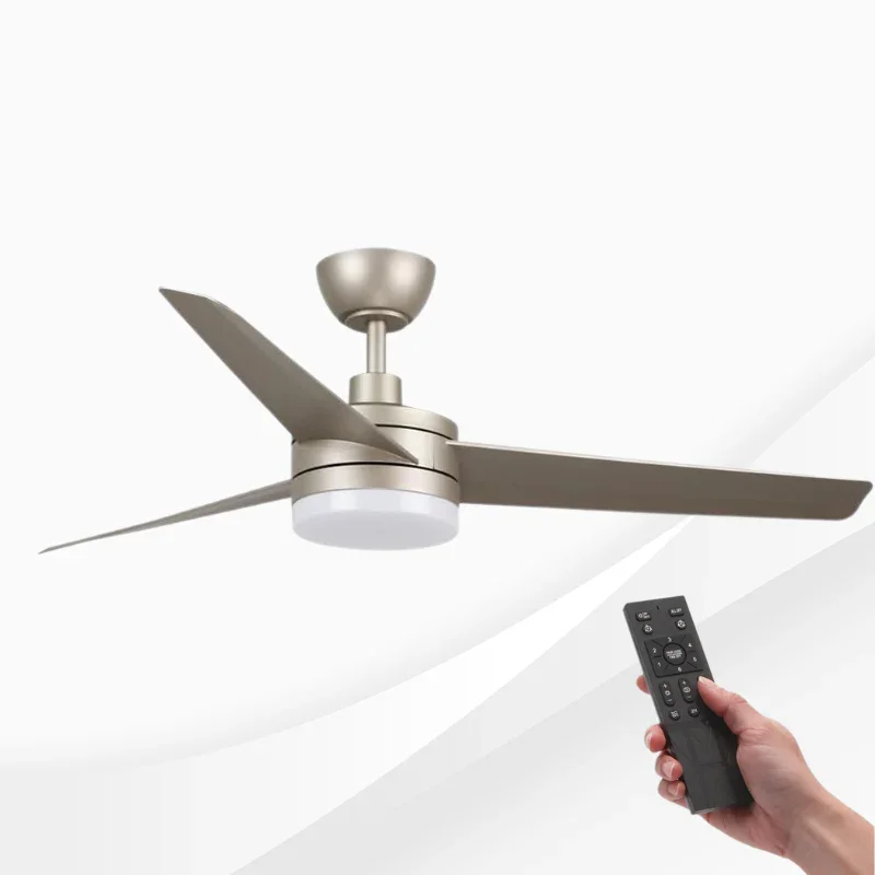 Ventilator de tavan cu lustra LED 58W Corve, 6 viteze, timer, gri