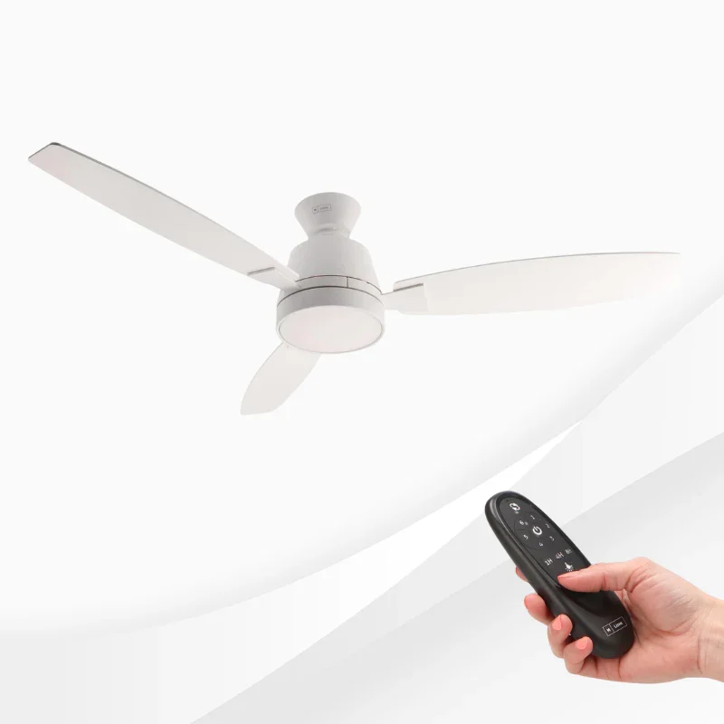 Ventilator de tavan cu lustra LED Bass 49W, 6 viteze, iarna/vara, timer