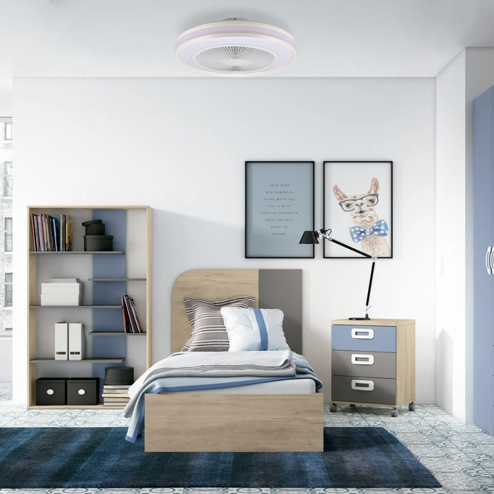 Ventilator De Tavan Cu Lustra LED CCT+RGB si Telecomanda, 6 Trepte De Viteza