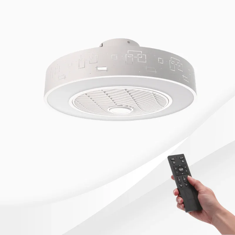 Ventilator tavan cu lustra LED Sticks 52W, 6 viteze, Silentios, control telecomanda sau app