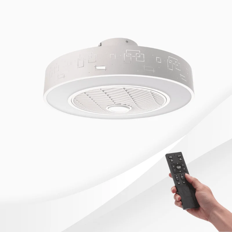 Ventilator tavan cu lustra LED Sticks 52W, 6 viteze, Silentios, control telecomanda sau app
