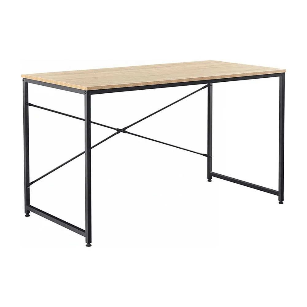 Masa birou MELLORA, PAL laminat, stejar/negru, 120x60x72 cm