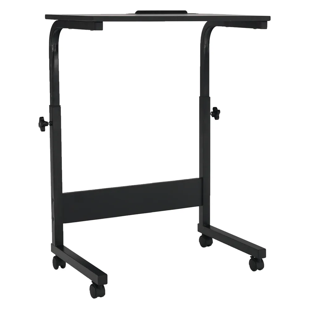 Masa birou WESTA, negru, metal, cu roti, 60x40x70/90 cm