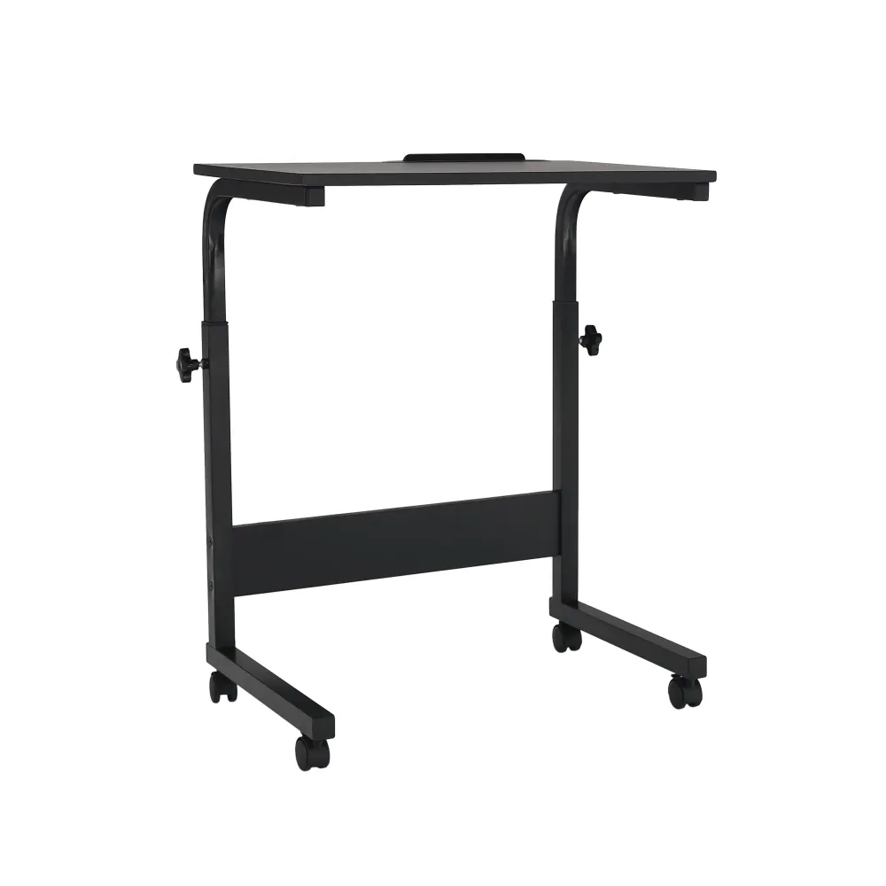 Masa birou WESTA, negru, metal, cu roti, 60x40x70/90 cm