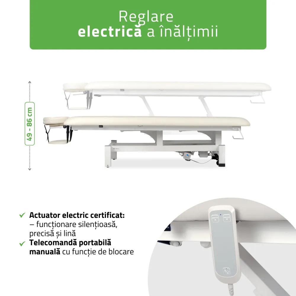 Masă de masaj electrică Fortis 1 | Pat de masaj electric| 1-Segment | Telecomandă Manuală | 3 ani garanție!