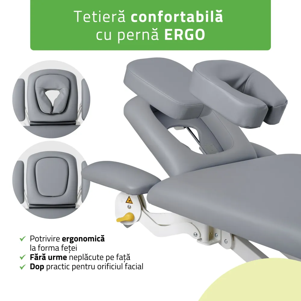 Masă de masaj electrică Proxima V4 ERGO | Pat de masaj electric | 4-Segmente | Telecomandă manuală | Ramă de control | 3 a...