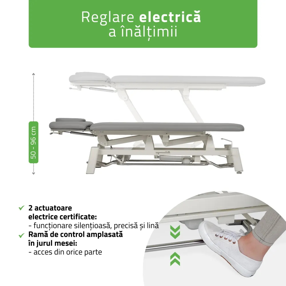 Masă de masaj electrică Proxima V2 ERGO | Pat de masaj electric | 2-Segmente | Telecomandă manuală | Ramă de control | 3 a...