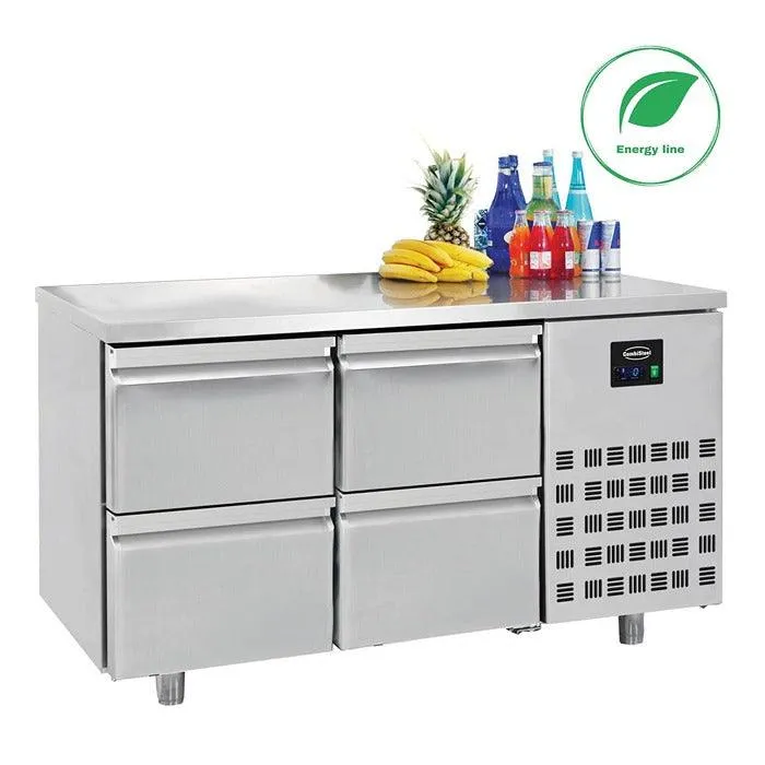 Masa refrigerare inox cu 4 sertare ENERGY Line, Temp. -2/+8 °C