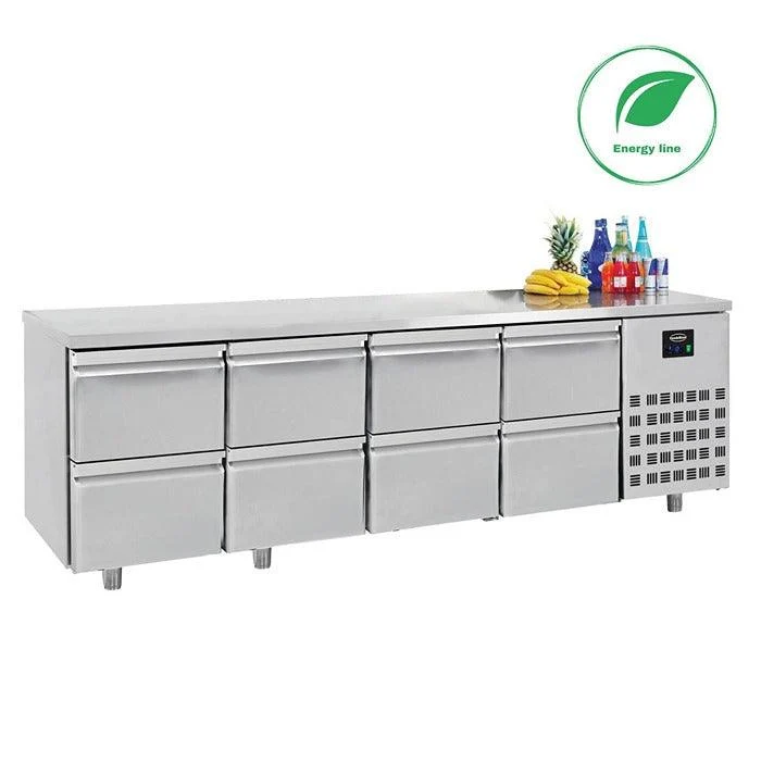 Masa refrigerare inox cu 8 sertare ENERGY Line, Temp. -2/+8 °C