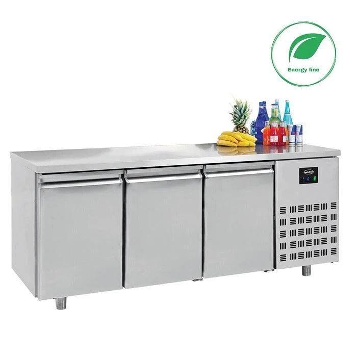 Masa refrigerare inox cu 3 usi ENERGY Line, Temp. -2/+8 °C