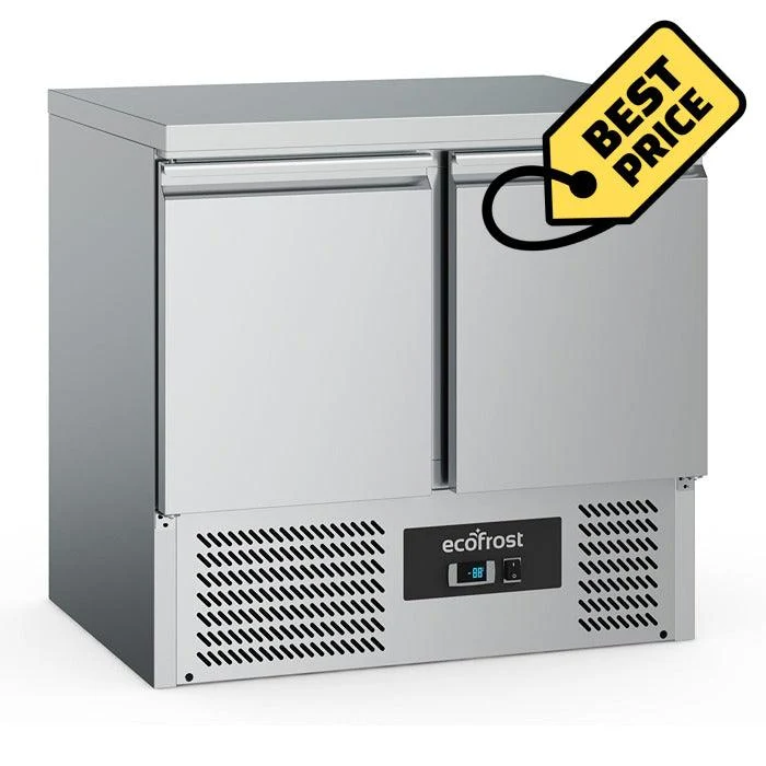 Masa refrigerata inox cu 2 usi, temp. +2 / +8 °C, agregat inferior