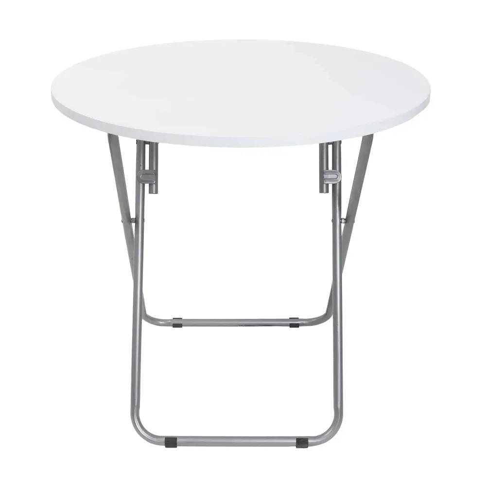 Masa plianta rotunda cu blat mdf, dimensiuni 70x70cm, alb / ZLN 6944