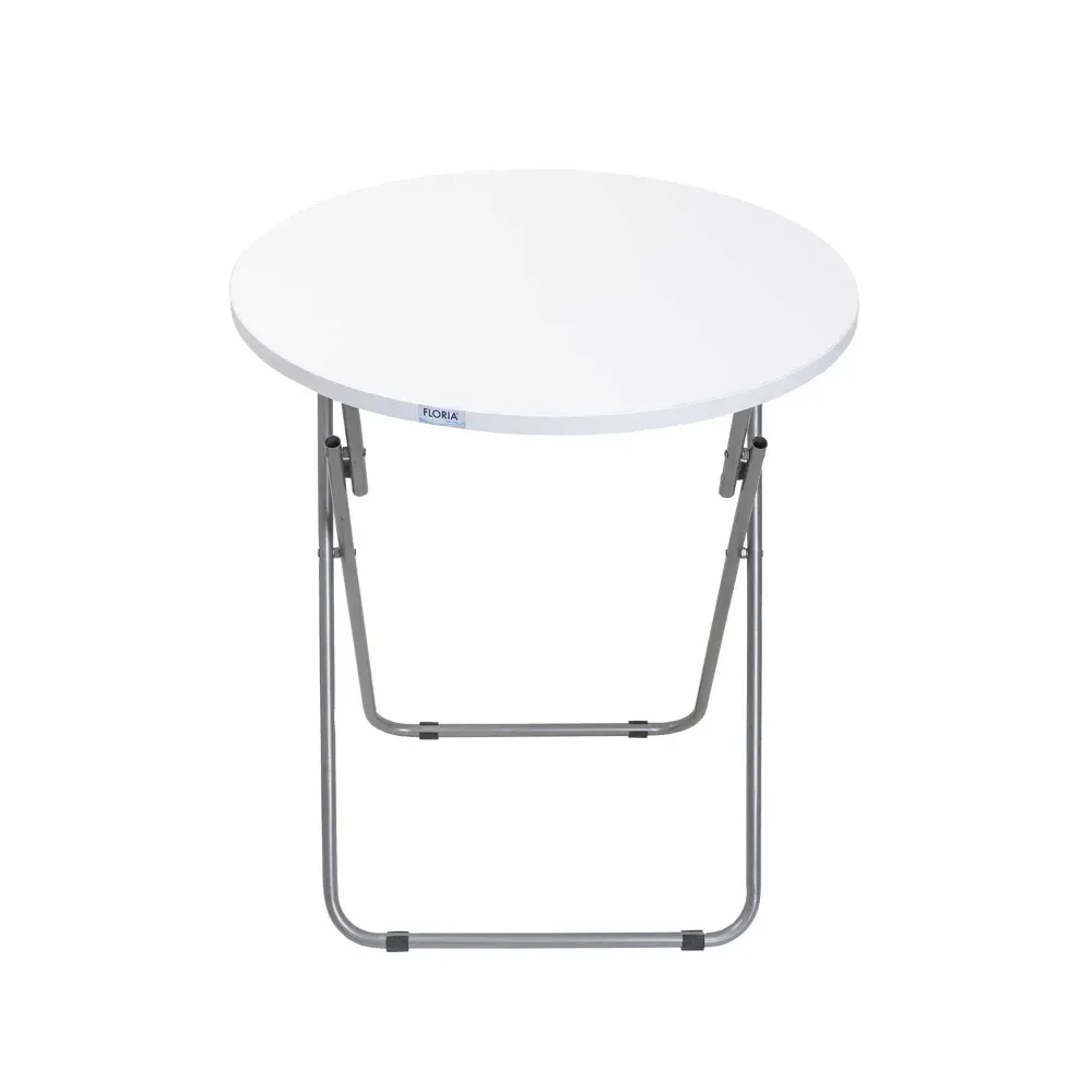 Masa plianta rotunda cu blat mdf, dimensiuni 60x65cm, alb / ZLN 6968
