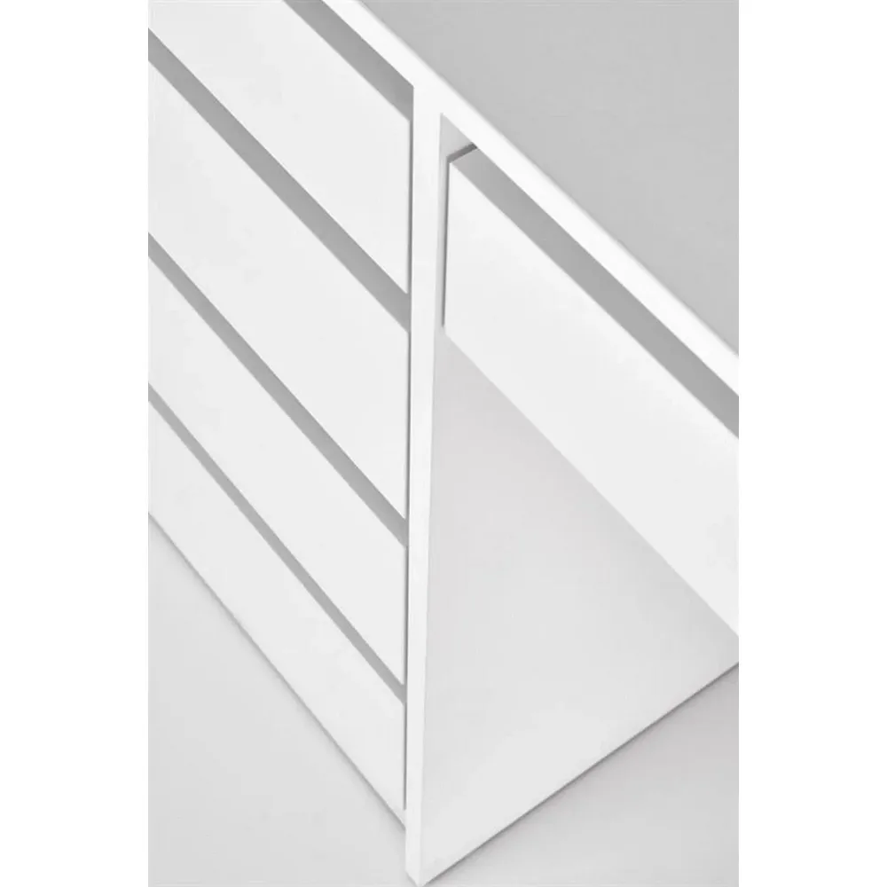 Masa de toaleta cu oglinda cu leduri HOLLYWOOD XL, alb, PAL furniruit, 120x55x140 cm