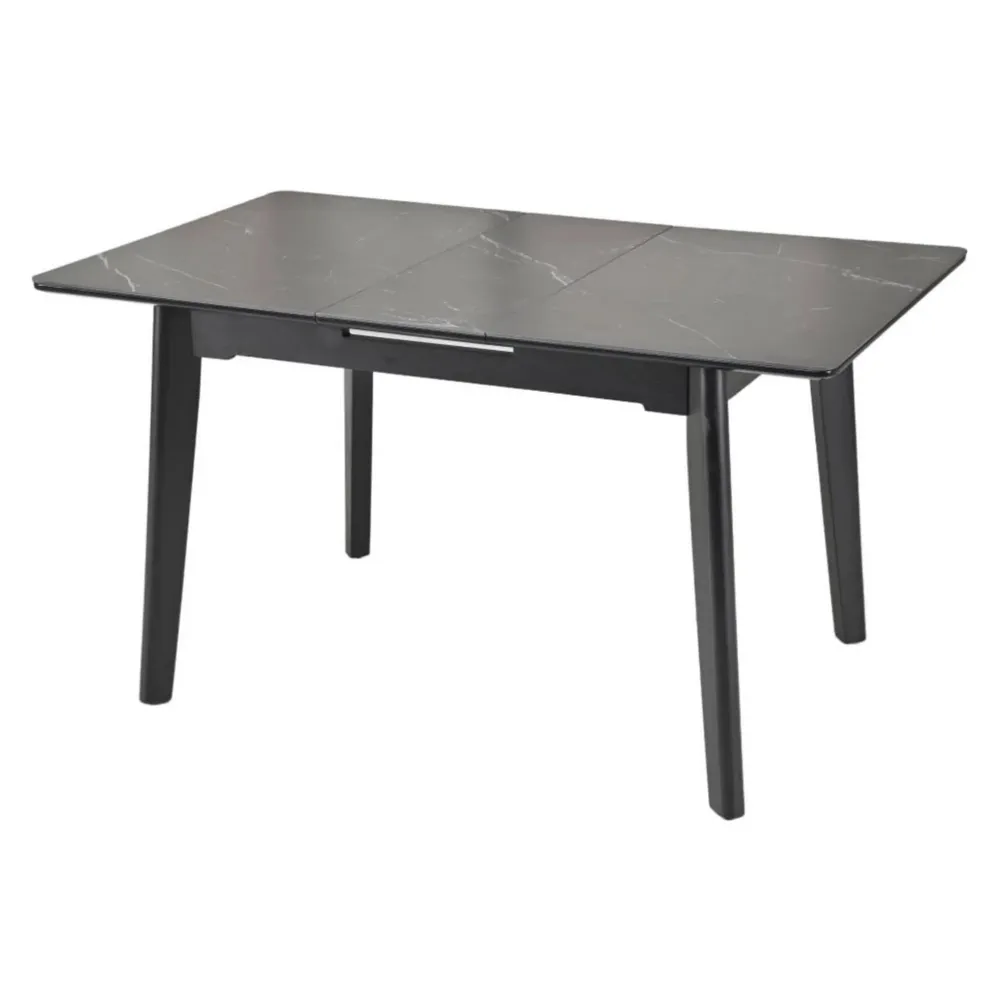 Masa extensibila Elementis OSTEN - Efect de marmura - 140/180x80x76 cm - Negru