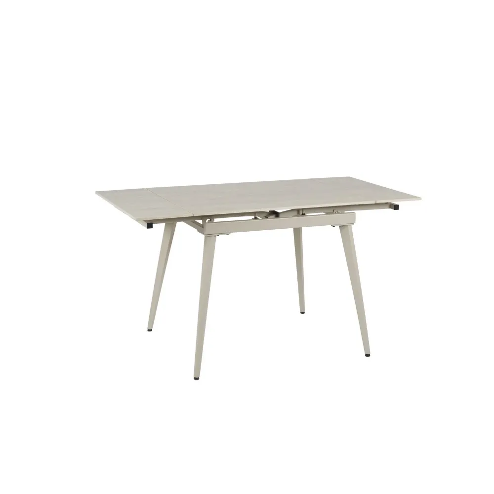Masa extensibila Elementis REEF - Ceramica efect piatra travertin - 90/140x70x75 cm - Grej