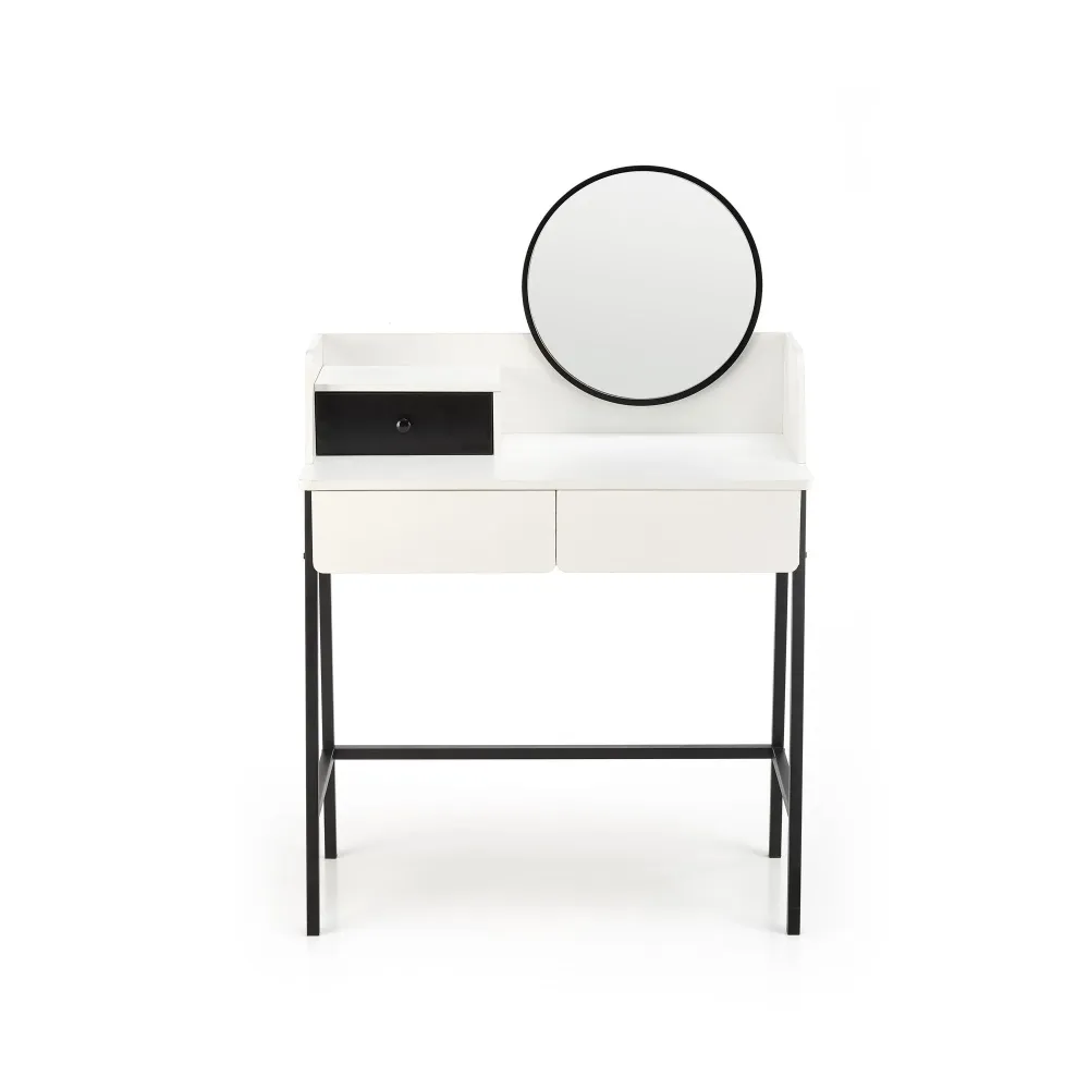 Masa de toaleta Elementis AGNES - PAL melaminat - 120x80x42 cm - Alb/Negru