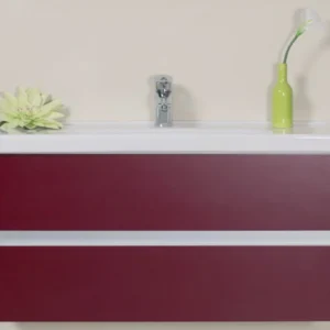 Arthema Frame Masca lavoar baie suspendata 96x43xH48 cm, bordeaux mat