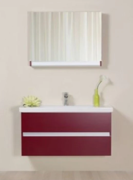 Arthema Frame Masca lavoar baie suspendata 96x43xH48 cm, bordeaux mat