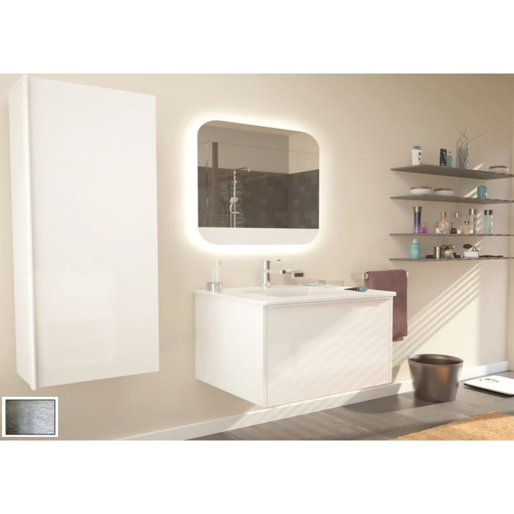 Arthema New Attitude Masca lavoar baie suspendata 60x48xH48 cm, gri (aspect inox)