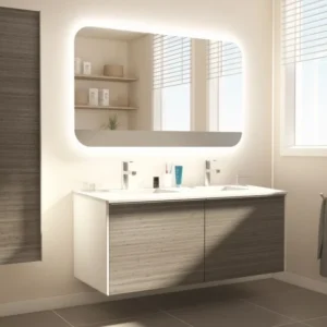 Arthema New Attitude Masca lavoar baie suspendata 120x48xH48 cm, gri (aspect bambu)
