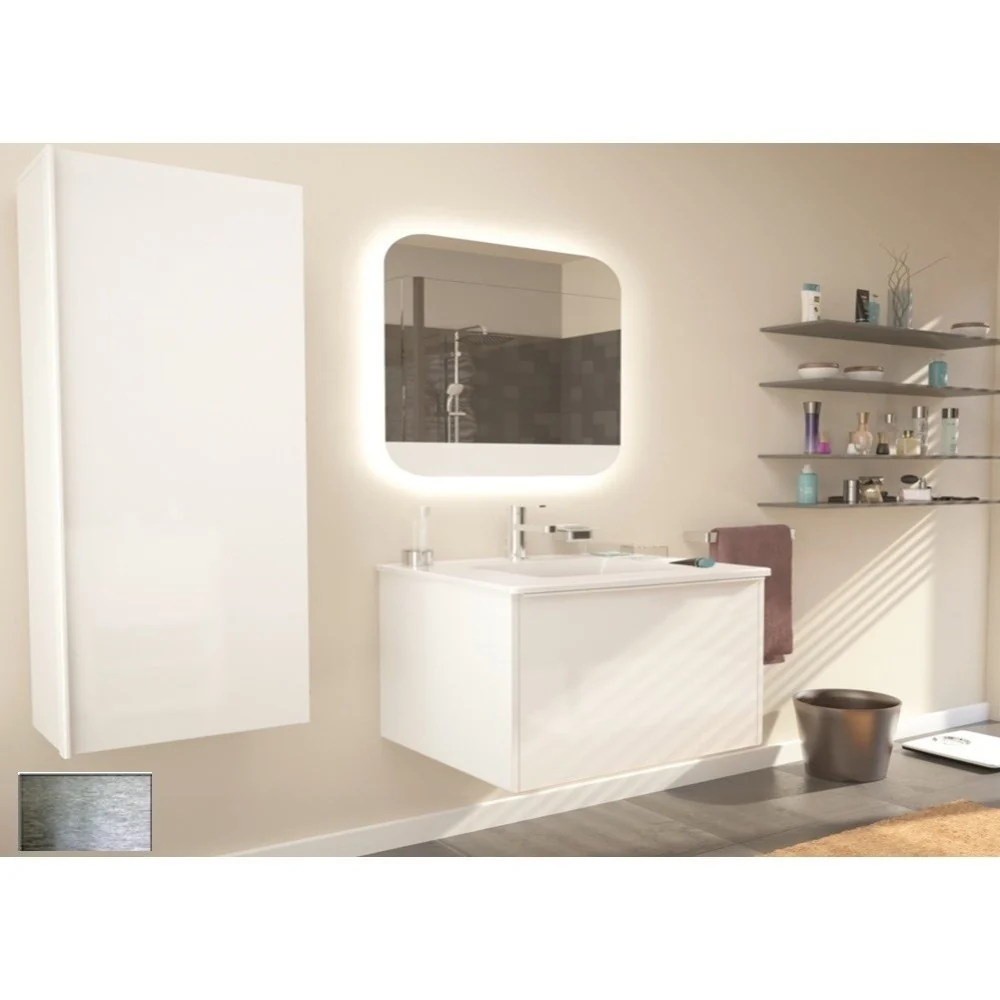 Arthema New Attitude Masca lavoar baie suspendata 120x48xH48 cm, gri (aspect inox)