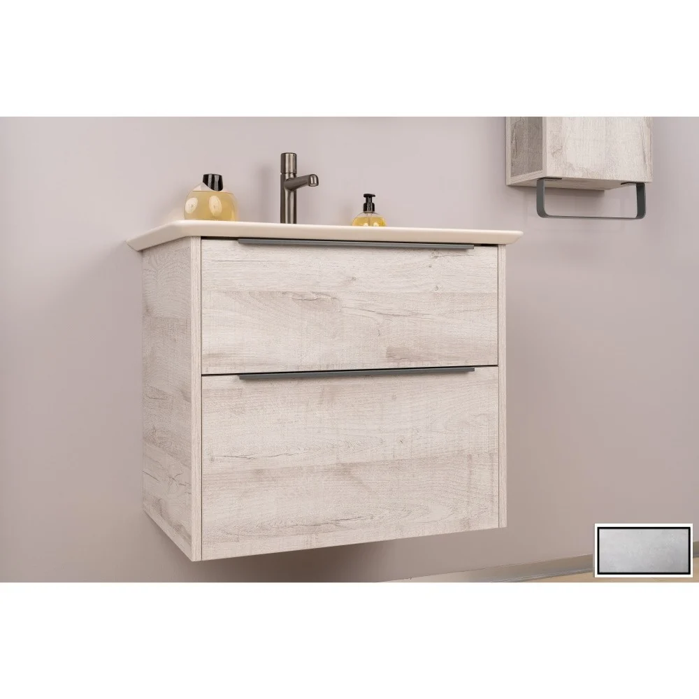 Arthema Nova Masca lavoar baie suspendata 62x44xH56 cm, gri (cemento)