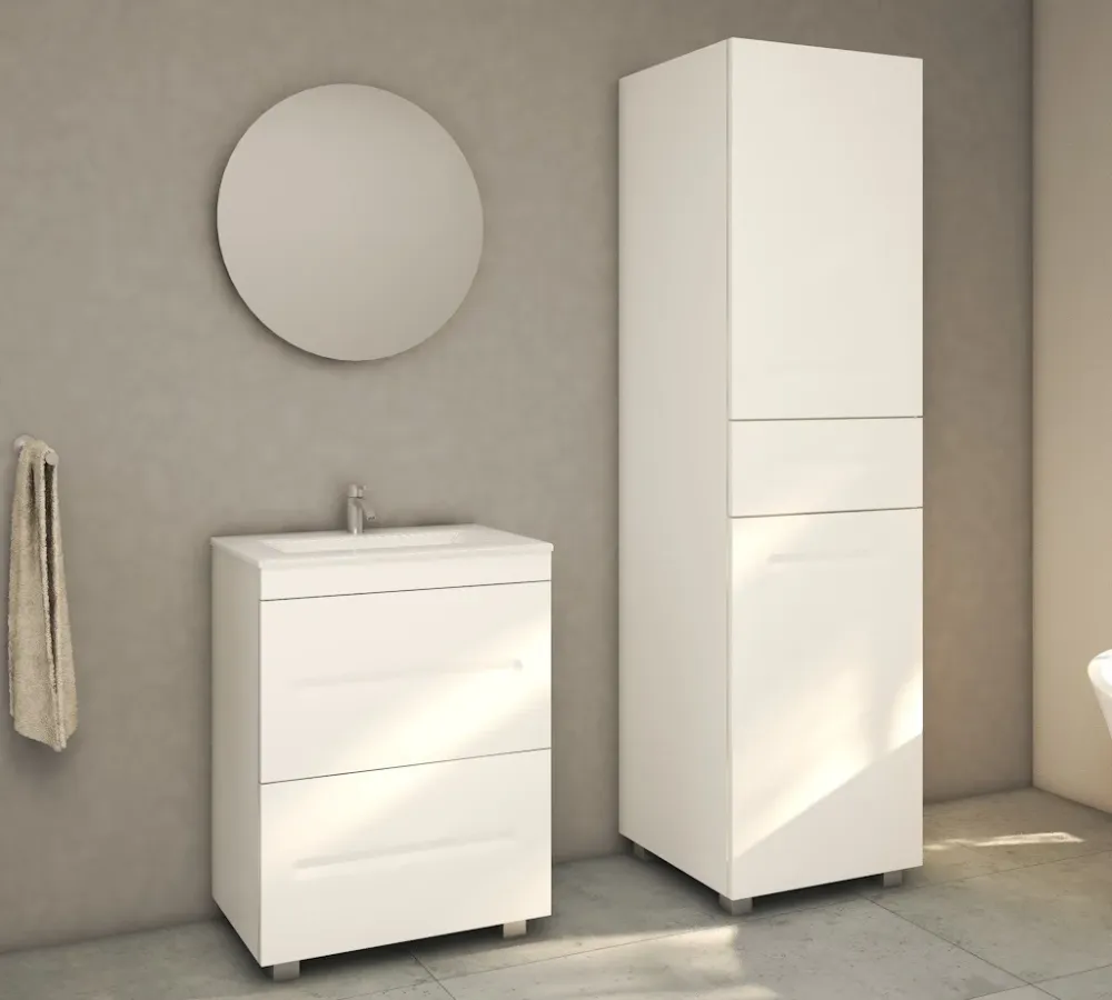 Belform Atlantis Masca lavoar baie suspendata cu 2 sertare 80x48xH78 cm, alb