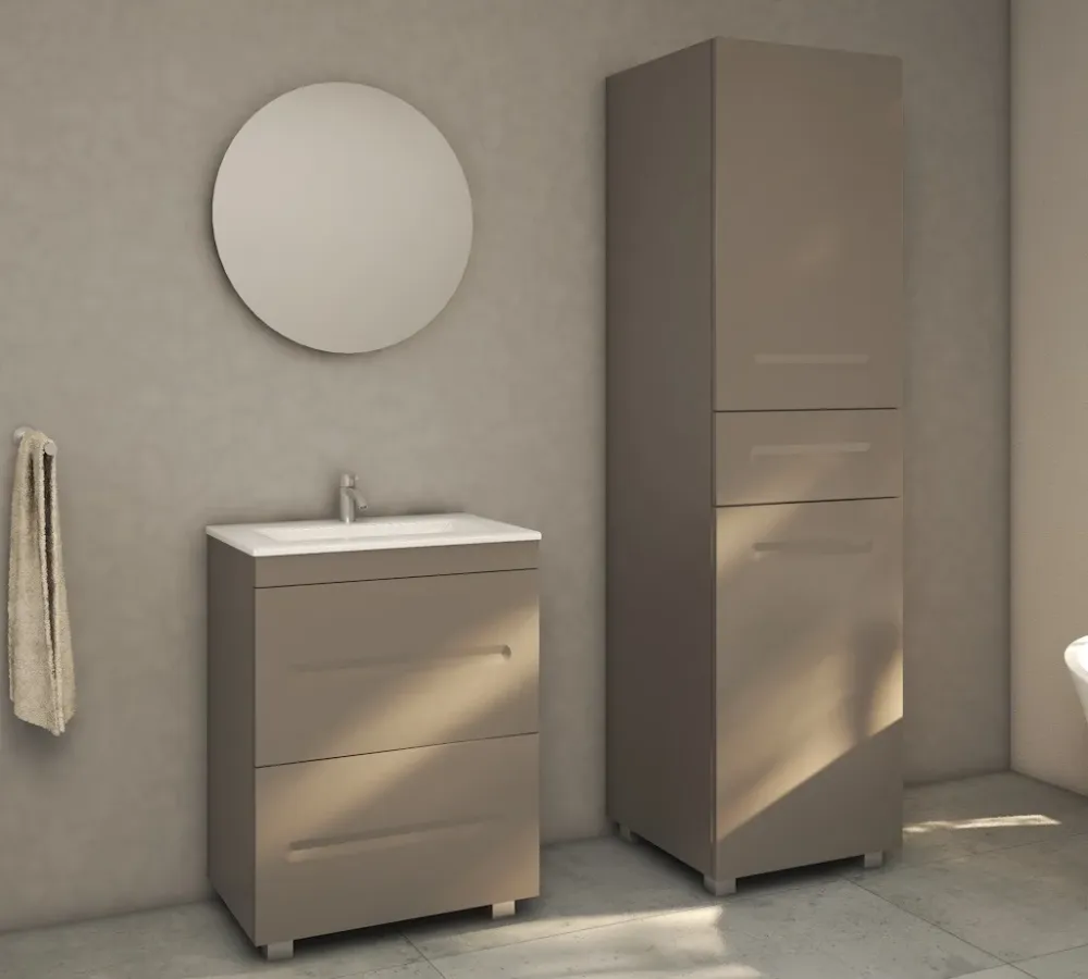 Belform Atlantis Masca lavoar baie suspendata cu 2 sertare 100x48xH78 cm, gri inchis (grey cobalt)