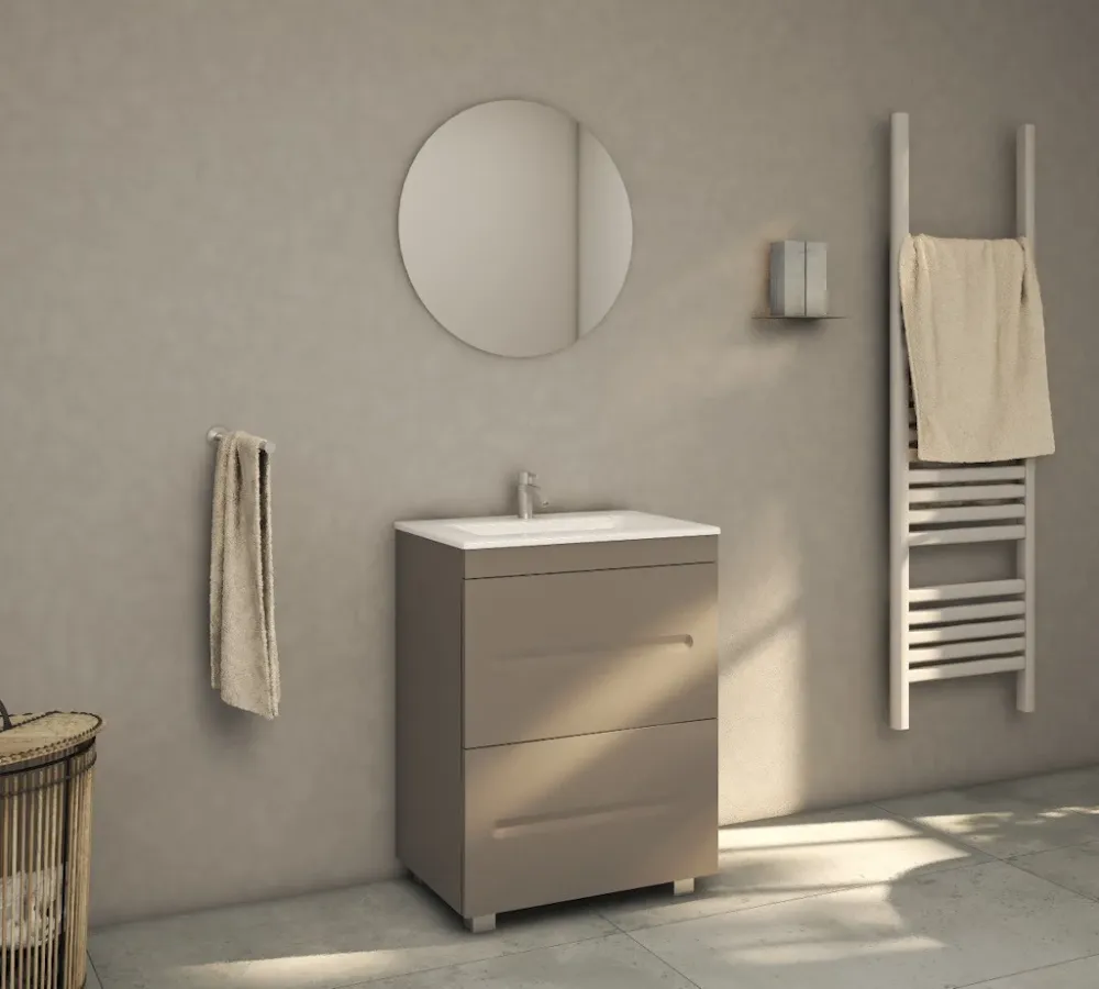 Belform Atlantis Masca lavoar baie suspendata cu 2 sertare 100x48xH78 cm, gri inchis (grey cobalt)