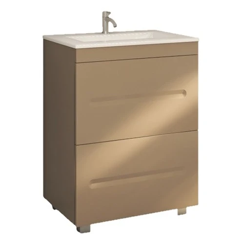 Belform Atlantis Masca lavoar baie suspendata cu 2 sertare 100x48xH78 cm, maro (latte)