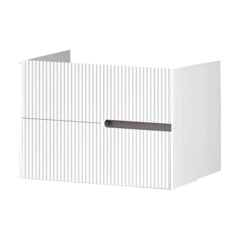 Fluminia Malta Masca lavoar baie suspendata 80x46xH53 cm, finisaj alb riflaj