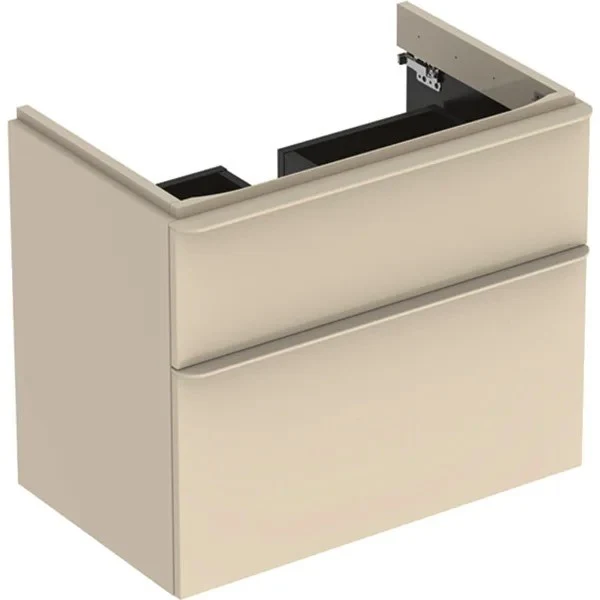 Geberit Smyle Square Masca lavoar baie suspendata cu 2 sertare 73x47 cm, bej (sand grey)