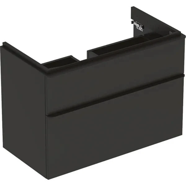 Geberit Smyle Square Masca lavoar baie suspendata cu 2 sertare 88x47 cm, antracit mat (lava)