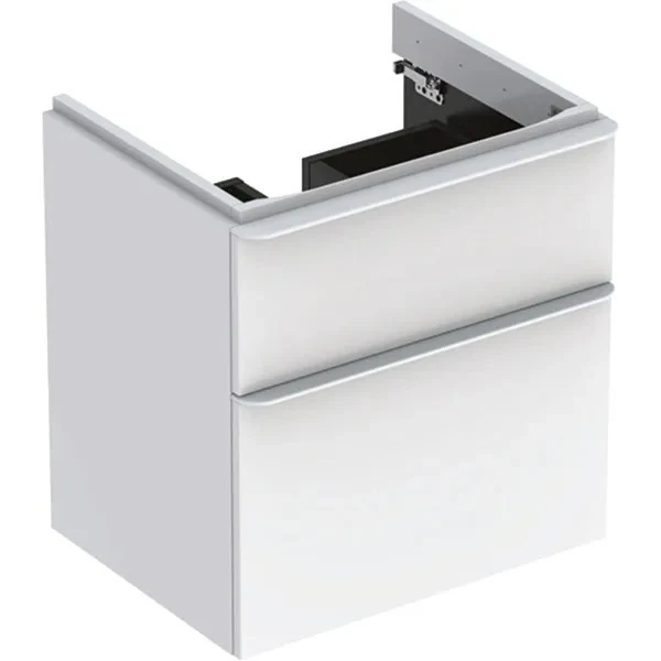Geberit Smyle Square Masca lavoar baie cu 2 sertare, 58x47 cm, alb lucios