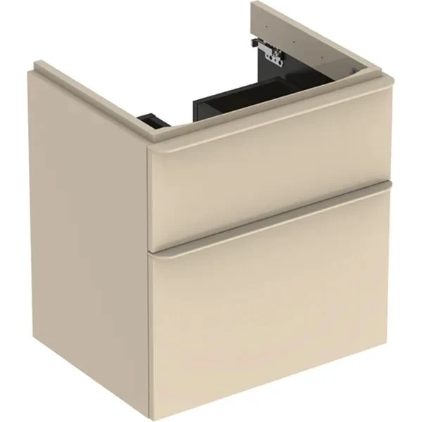 Geberit Smyle Square Masca lavoar baie cu 2 sertare 58x47 cm, bej (sand grey)
