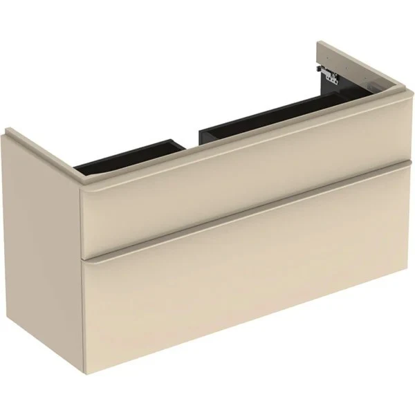 Geberit Smyle Square Masca lavoar baie cu 2 sertare 118x47 cm, bej (sand grey)