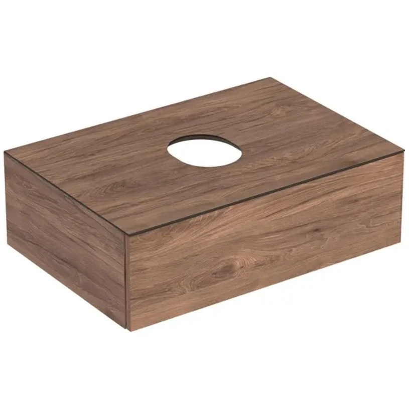 Geberit VariForm Masca lavoar baie cu sertar 75x51 cm, maro (nuc american hickory)