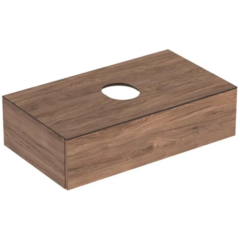 Geberit VariForm Masca lavoar baie cu sertar 90x51 cm, maro (nuc american hickory)